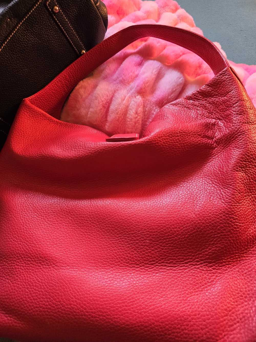 Dooney & Bourke Pink Leather Hobo Bag - Picture 6 of 6